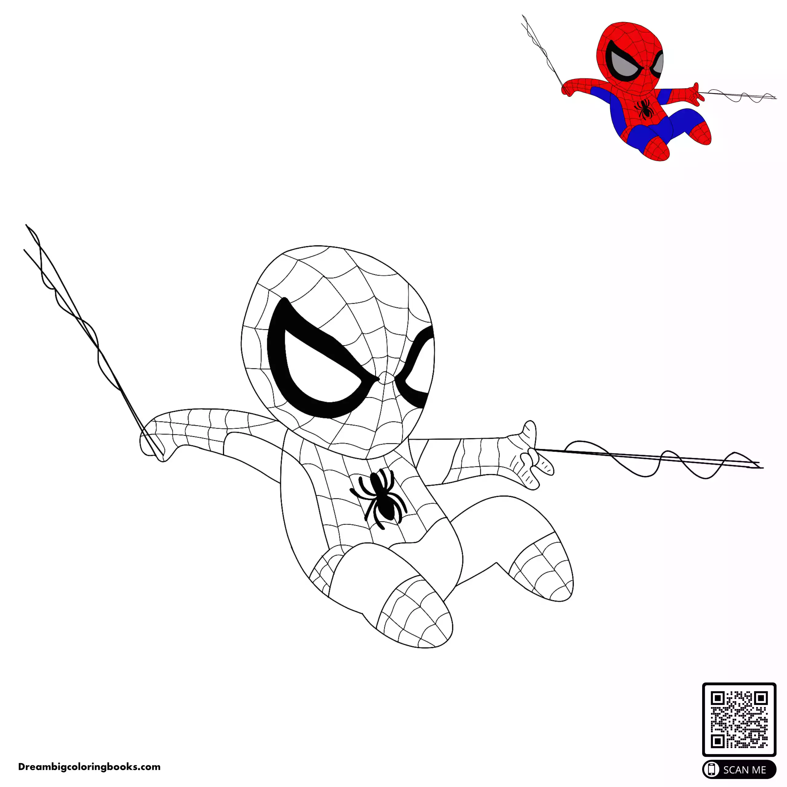 Easy Spiderman coloring sheet