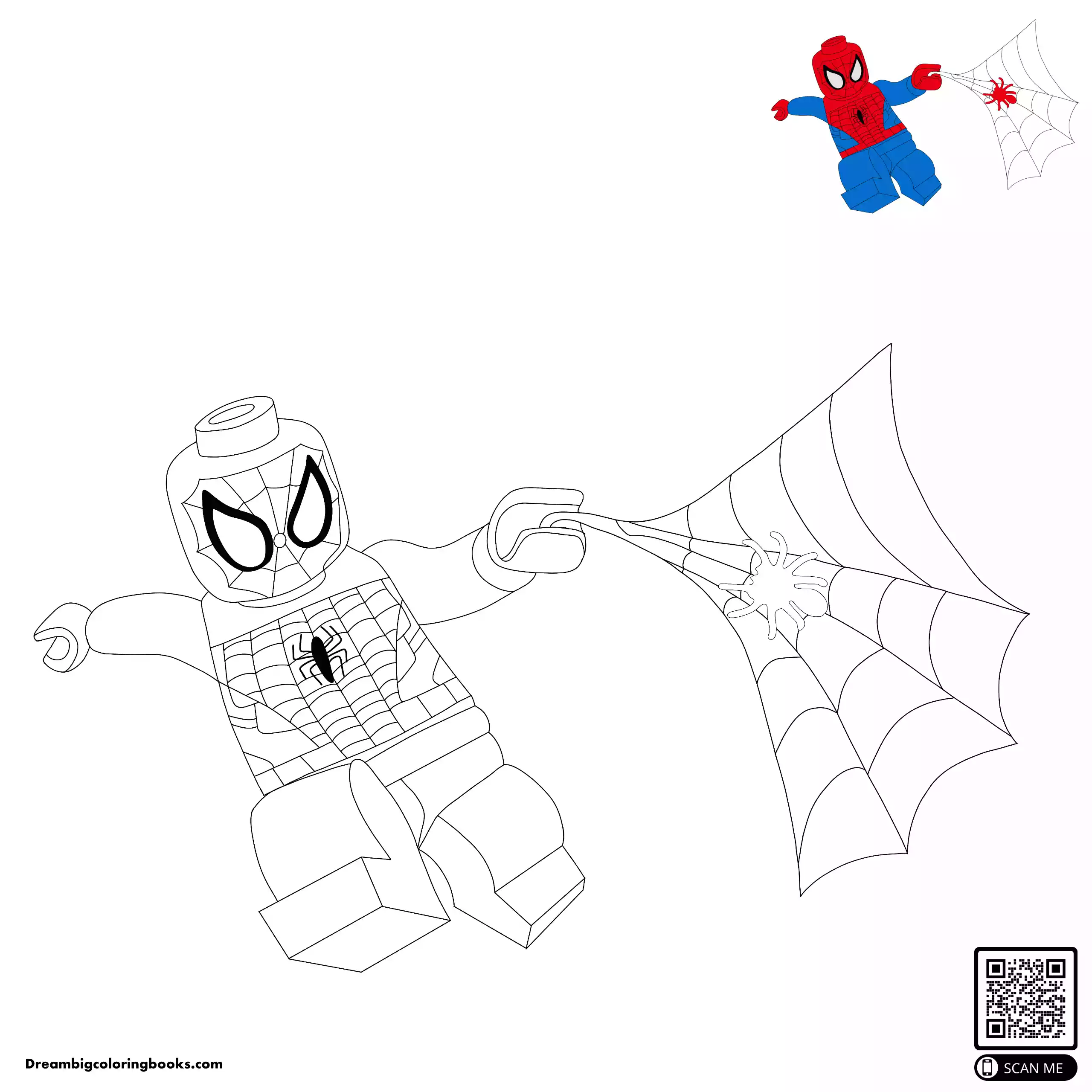 Lego Spiderman coloring sheets