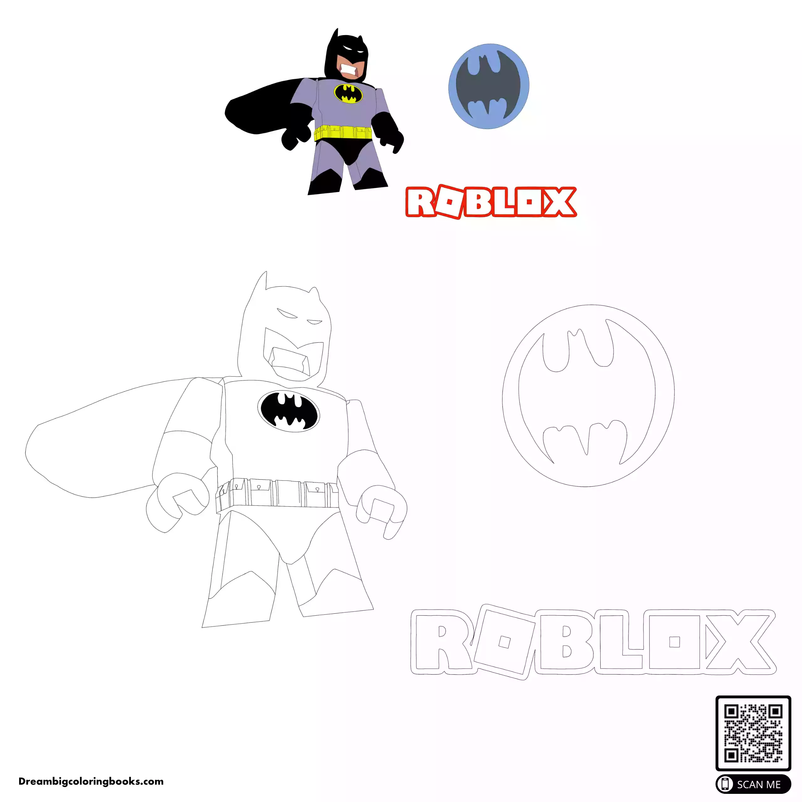 Roblox Batman coloring sheet