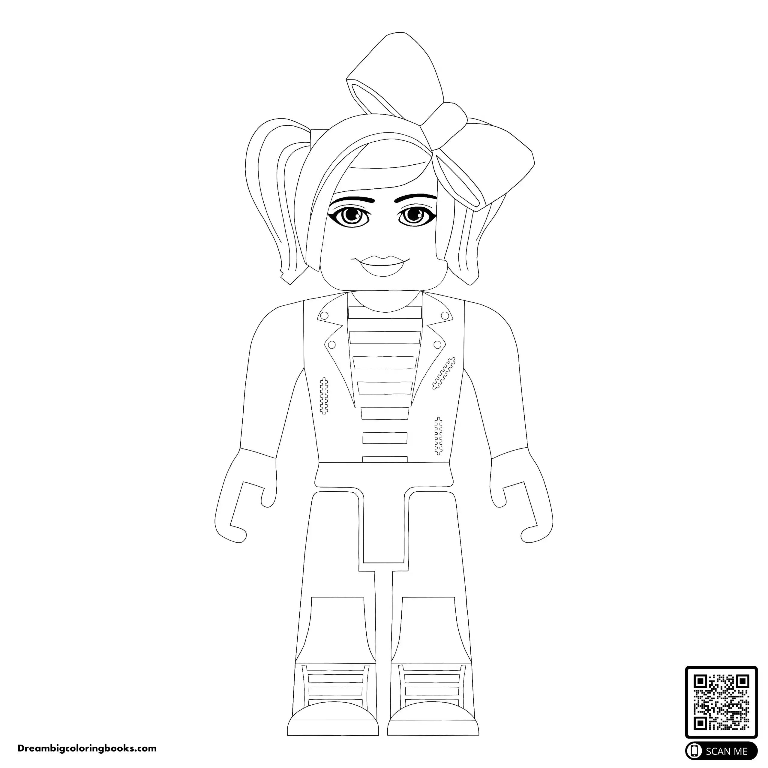 Roblox girl coloring page