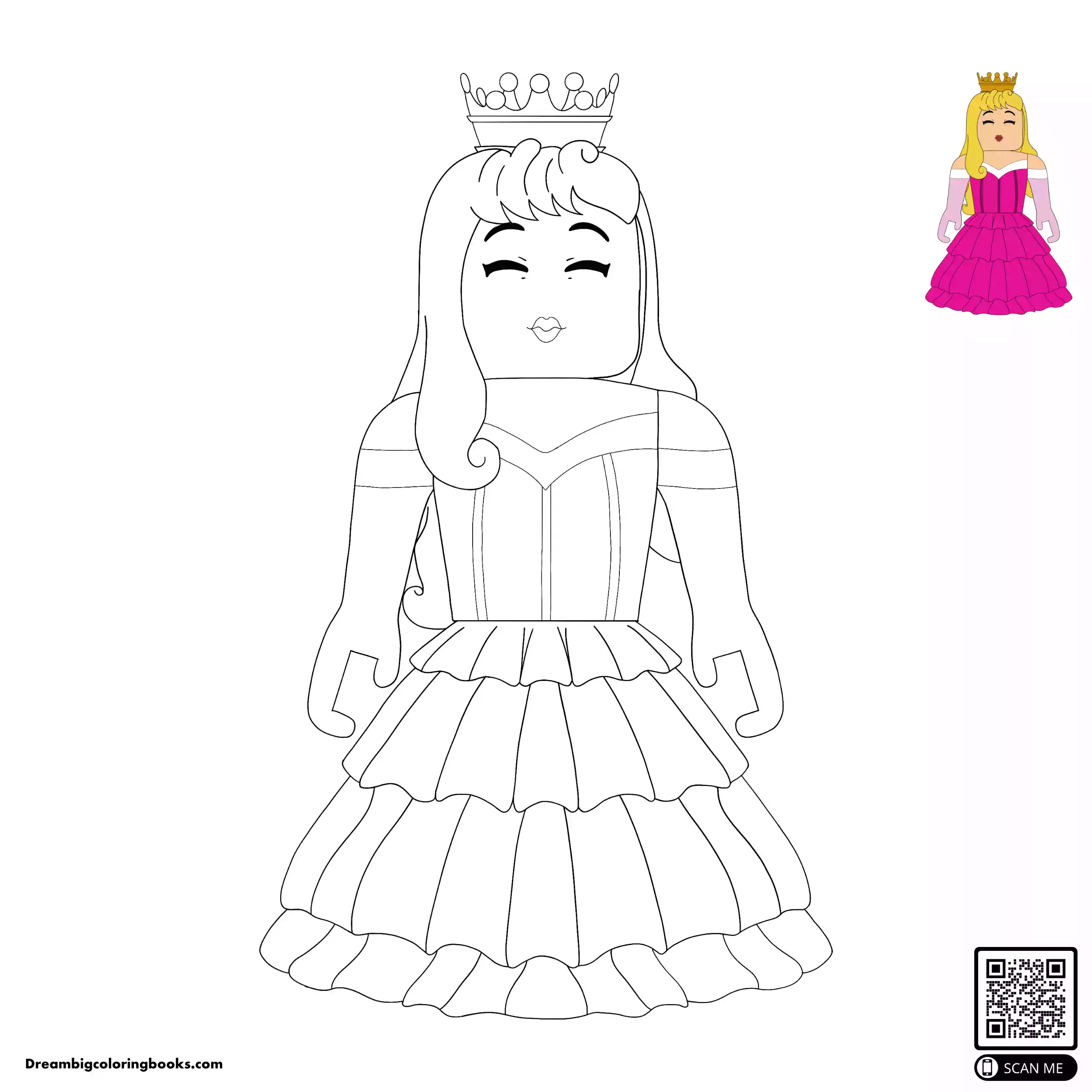 Roblox Princess coloring sheet