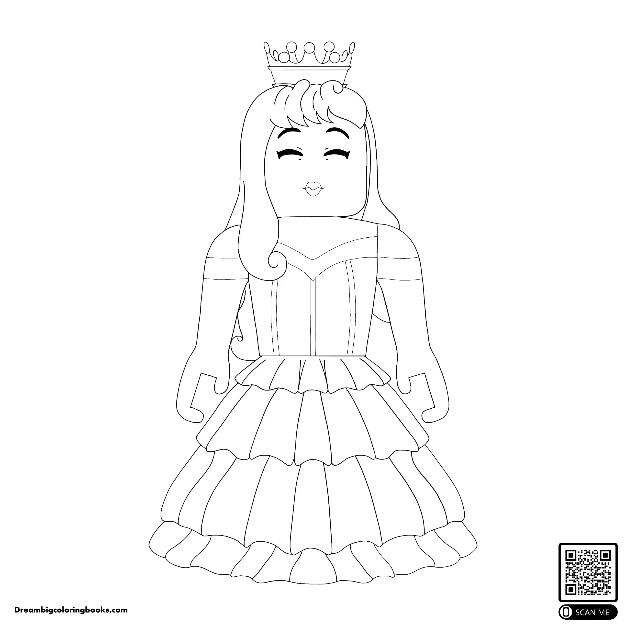 Roblox Princess coloring page