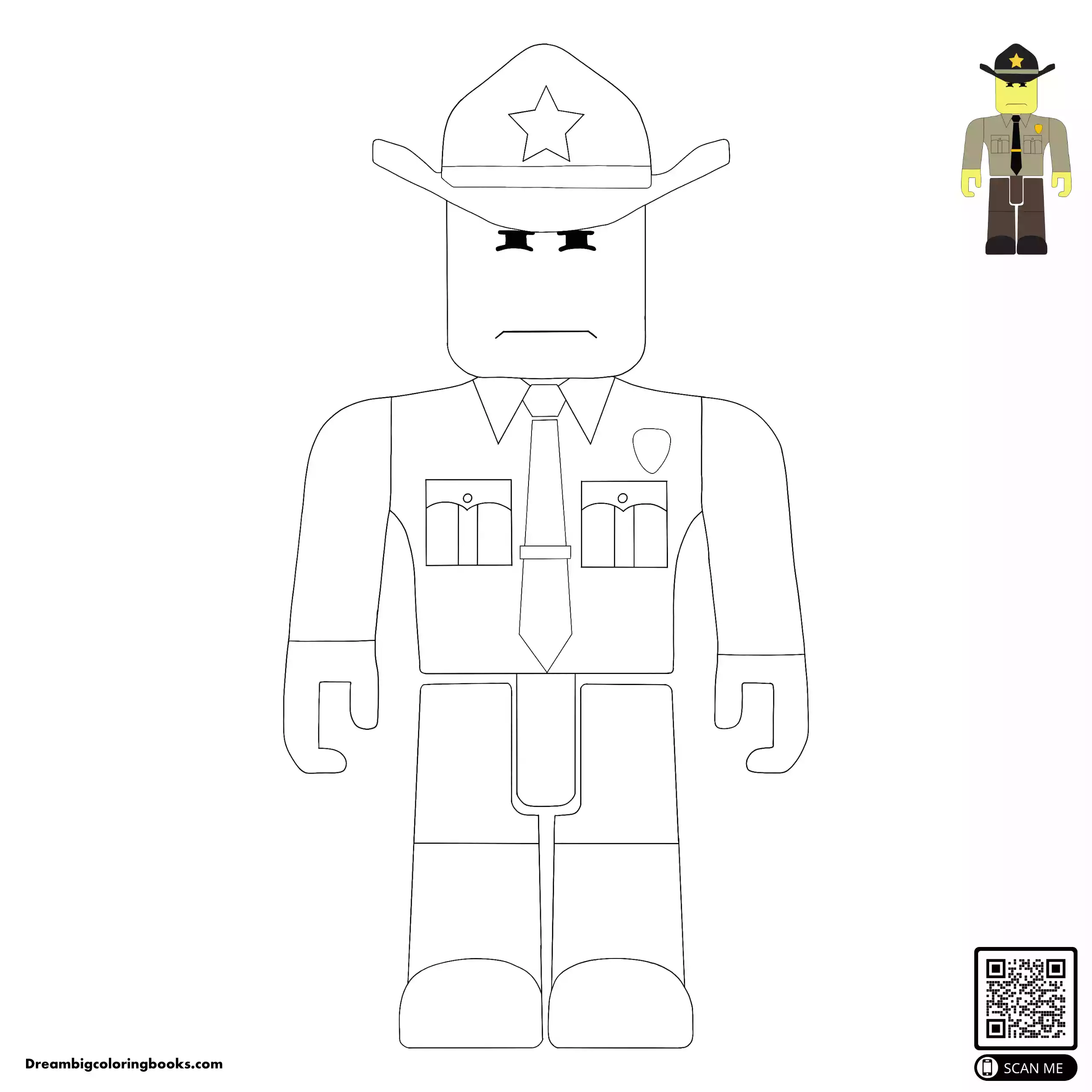Roblox Sheriff coloring page
