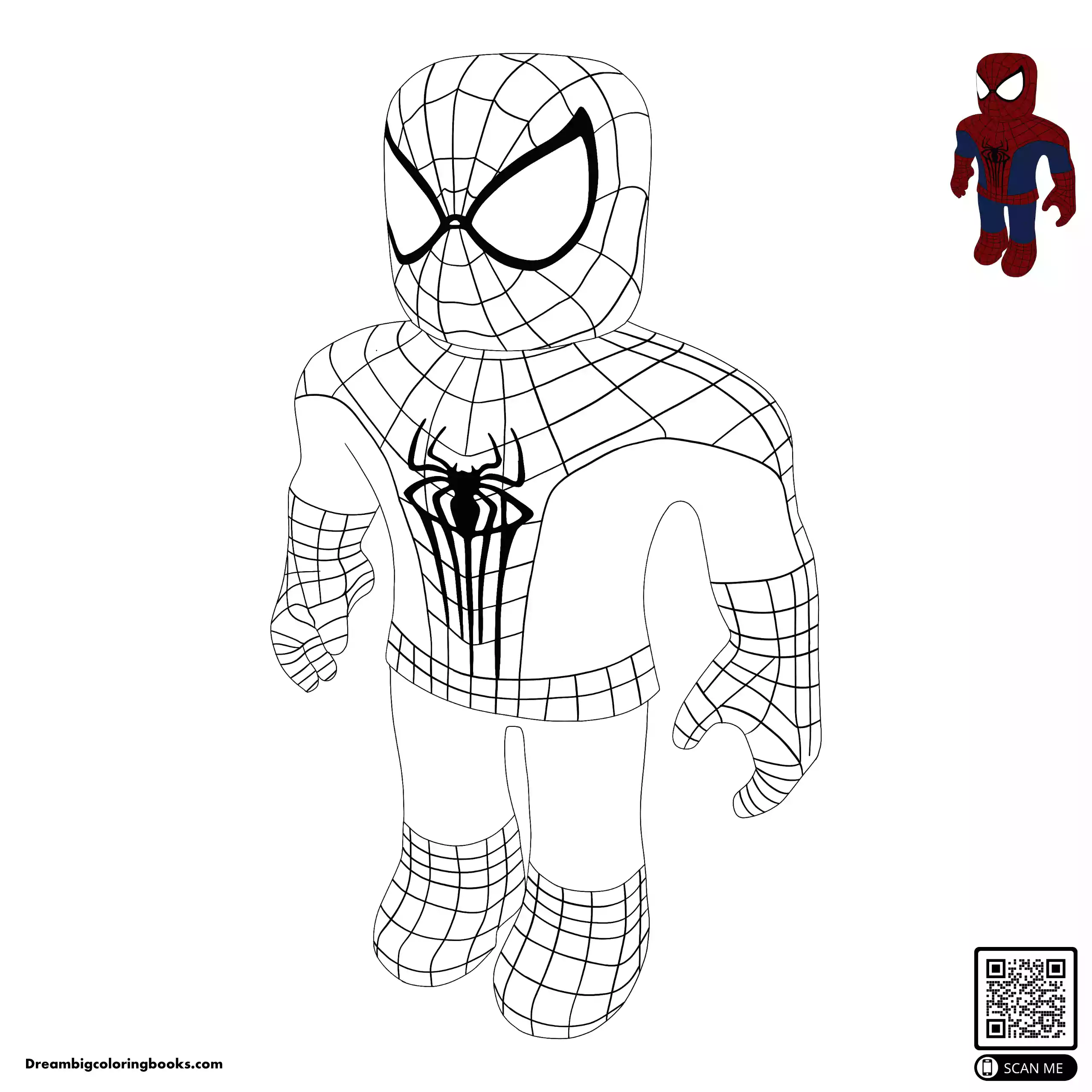 Roblox Spiderman coloring sheet